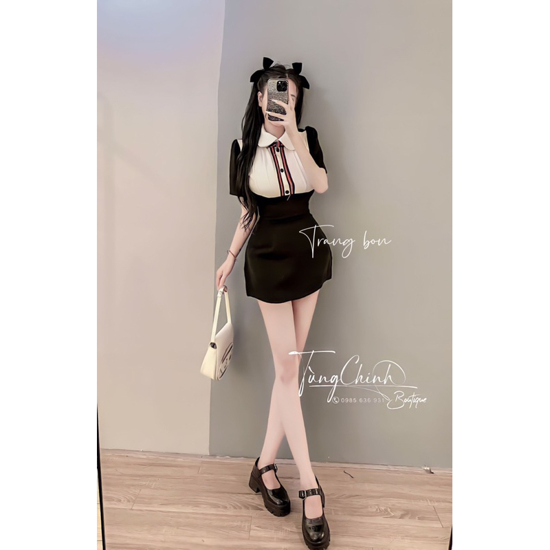 Váy cổ sen gucciii dáng A siêu xinh