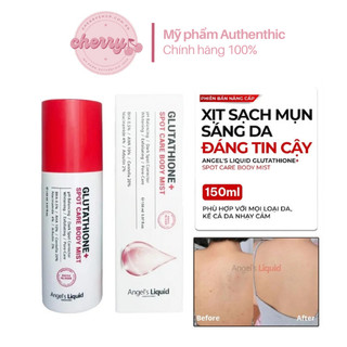 Xịt body Angel's Liquid Glutathione Plus Centella Calming Body Mist ( Tặng mút rửa mặt hoặc găng tay tẩy tế bào chết )