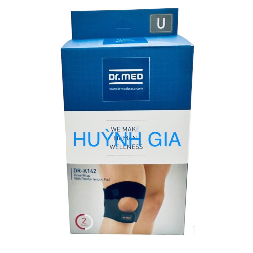 Bao Đeo Đầu Gối Với Miếng Đệm Gân Bánh Chè Dr.Med DR-K142 Free Size CHÍNH HÃNG