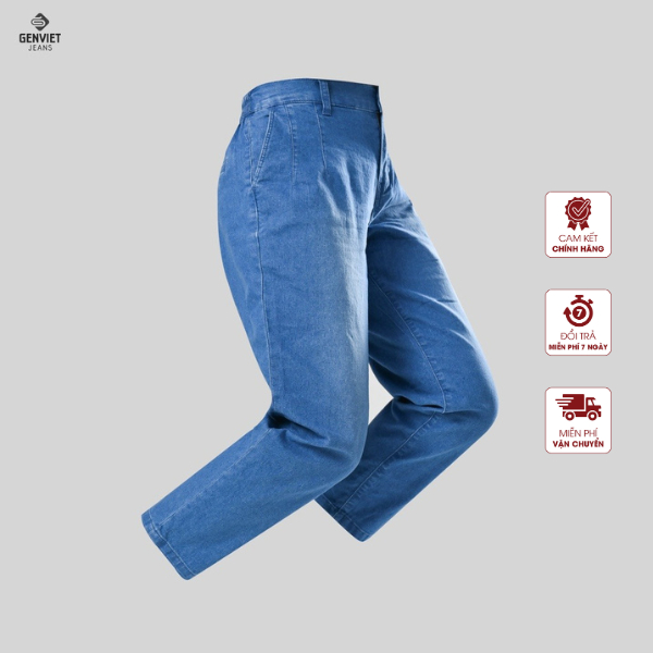 Quần Jeans Nữ Genviet Chất Bò Mềm Cao Cấp Không Phai DQ106J8282