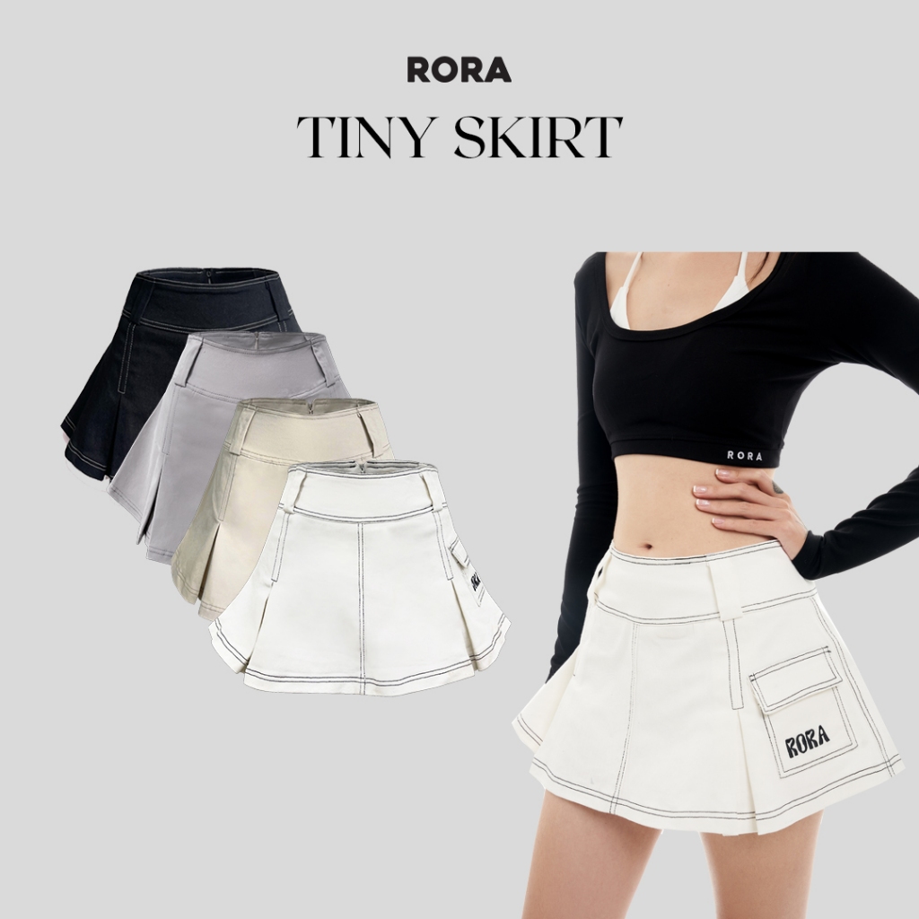 Chân Váy Kaki Thiết Kế Túi Hộp Form Xòe TINY SKIRT - RORA