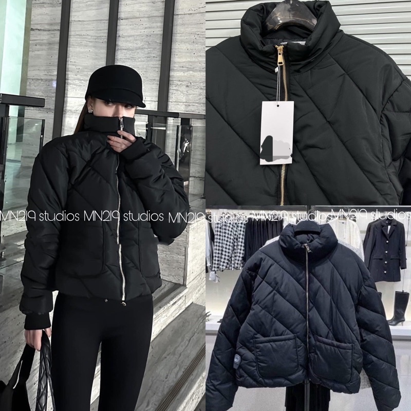 Áo Khoác Phao Dáng Ngắn Cổ Cao Áo Khoác Trần Siêu Ấm MENFASHION 1989 MJK 036