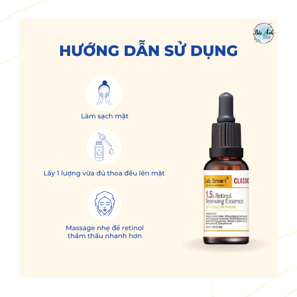 Tinh chất serum 1.5% retinol Dr.Hsieh Labsmart Labsmart 30ml ngừa lão hóa