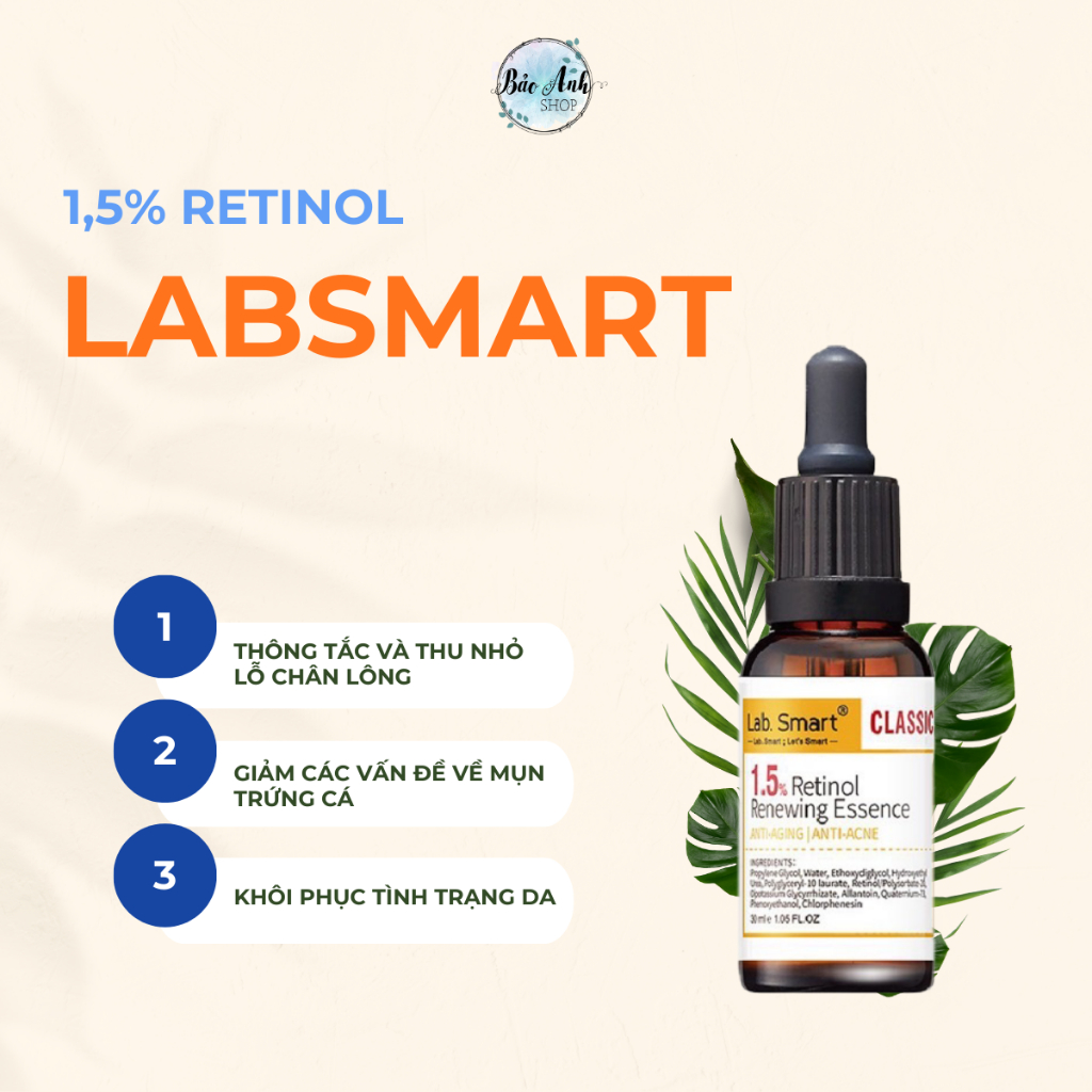 Tinh chất serum 1.5% retinol Dr.Hsieh Labsmart Labsmart 30ml ngừa lão hóa