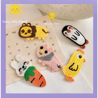 Kẹp tóc cho bé gái kẹp tóc len hình thú ngộ nghĩnh loại to chất len HandMade