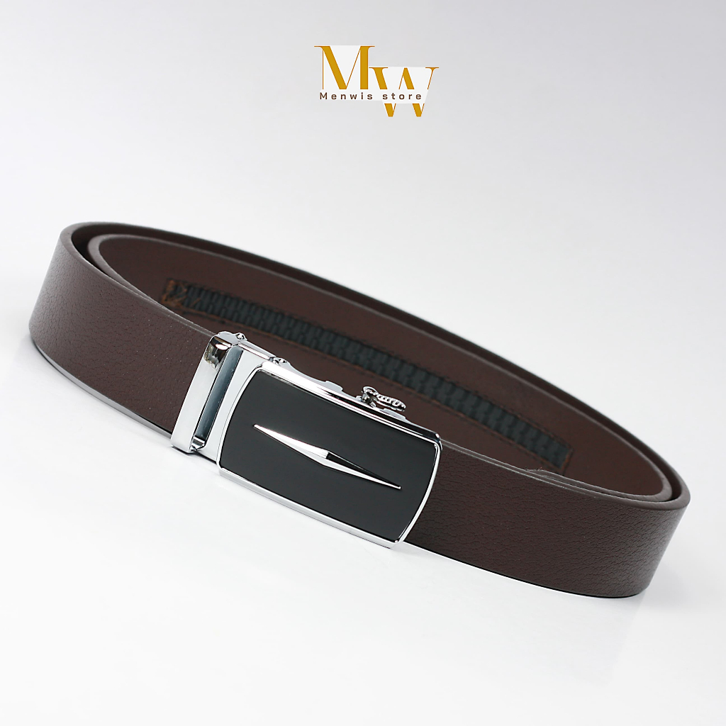 Thắt lưng nam cao cấp Menwis S05, dây nịt nam da bò 1 lớp bản 3,5 cm mặt khóa chống gỉ sét BH 12 tháng - dây nịch