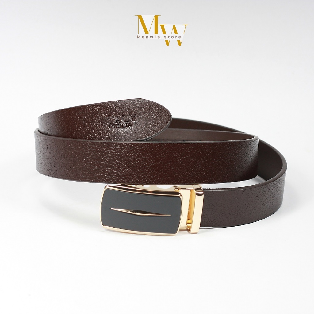 Thắt lưng nam cao cấp Menwis S05, dây nịt nam da bò 1 lớp bản 3,5 cm mặt khóa chống gỉ sét BH 12 tháng - dây nịch