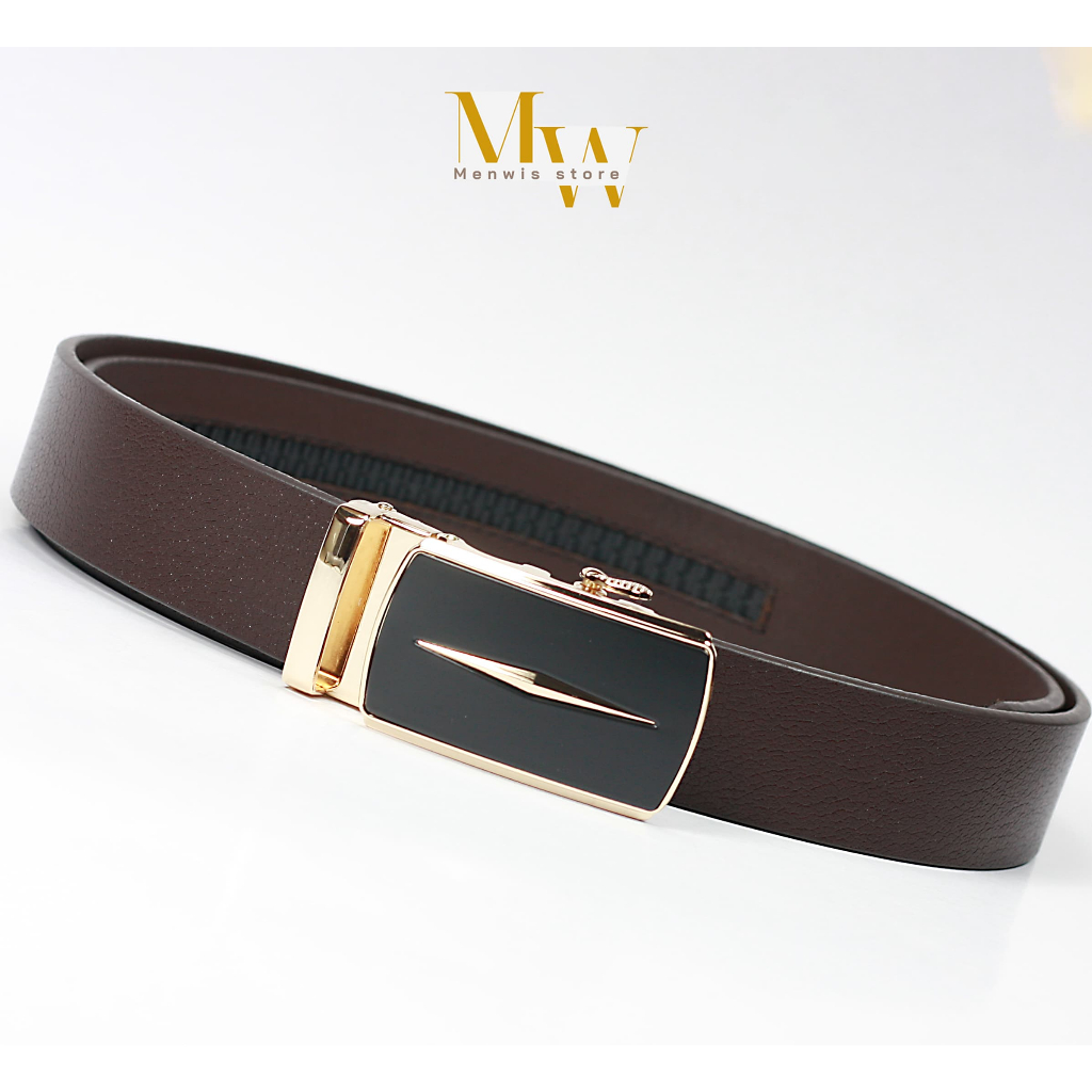 Thắt lưng nam cao cấp Menwis S05, dây nịt nam da bò 1 lớp bản 3,5 cm mặt khóa chống gỉ sét BH 12 tháng - dây nịch