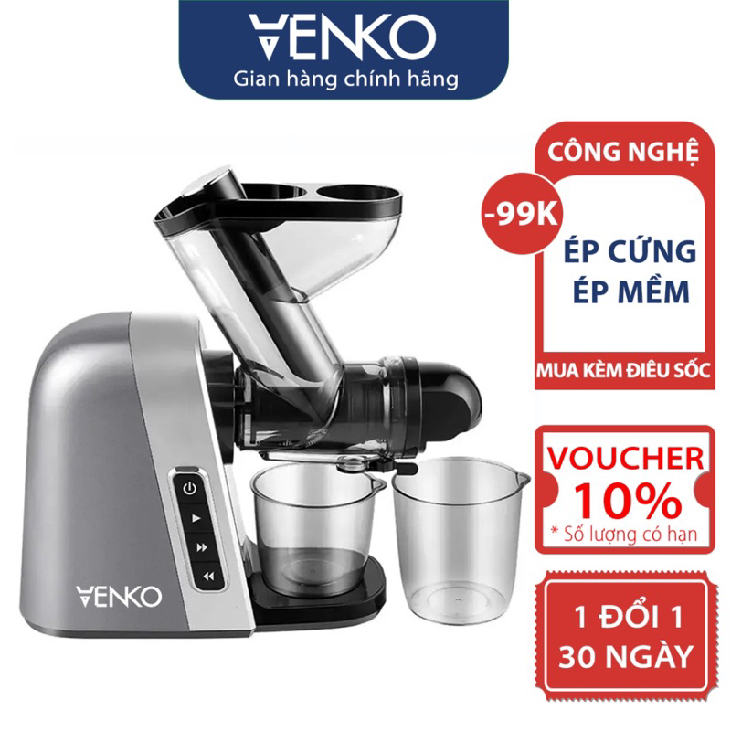Máy ép chậm venko vs30 máy ép trái cây venko trục ngang ép khoẻ kiệt bã  Bh 12 tháng