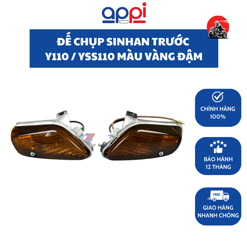 Đế chụp xi nhan trước Yamaha Y110 / YSS110 Màu Vàng Đậm