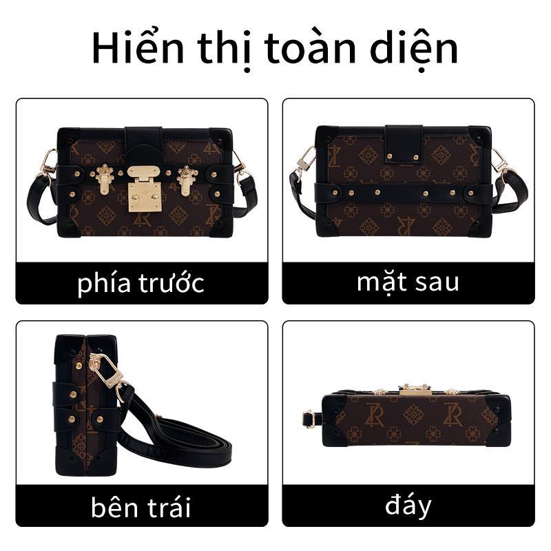 Túi xách nữ Thương PU Túi Nữ Mới 2023 Thời Trang Âu Mỹ Đinh Tán Họa Tiết Retro Ins  Túi xách Vai Túi