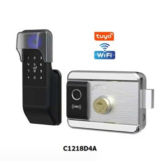 Khoá vân tay 2 mặt cho cửa sắt  tùy chọn App Tuya / TTLOCK