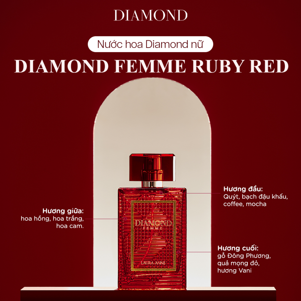 [TẶNG DẦU GỘI 400ML] Nước Hoa Nữ Diamond Femme hương sang trọng, quyến rũ 45ml