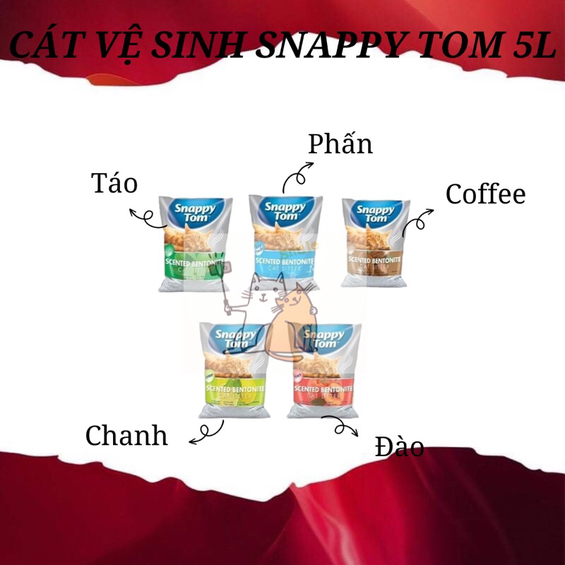 Cát vệ sinh Snappy Tom 5L cho mèo