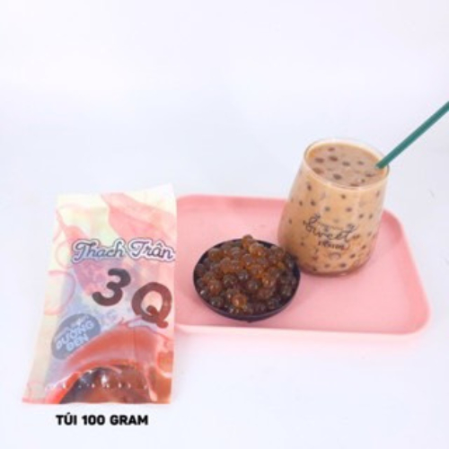 Combo 2 Túi Trân Châu 3Q Bá Châu Túi 100 Gram, Dai Giòn Hạt To Ăn Liền Cam Kết Hàng Chất Lượng