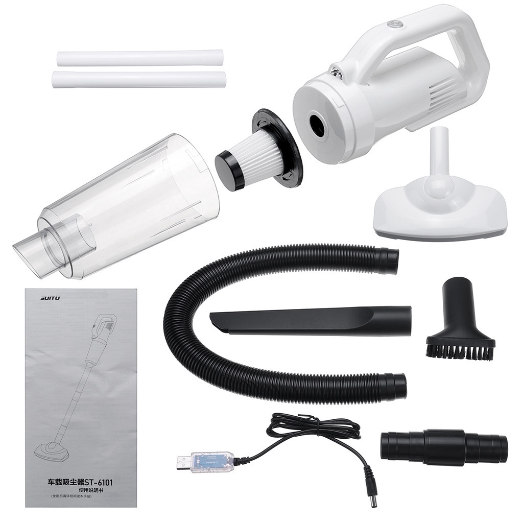 KHUYẾN MÃI🔥2023 ST6101 PRO Máy Hút Bụi Ô Tô Sạc Không Dây Máy Hút Bụi Cầm Tay Khô & Ướt BẢO HÀNH 5 NĂM