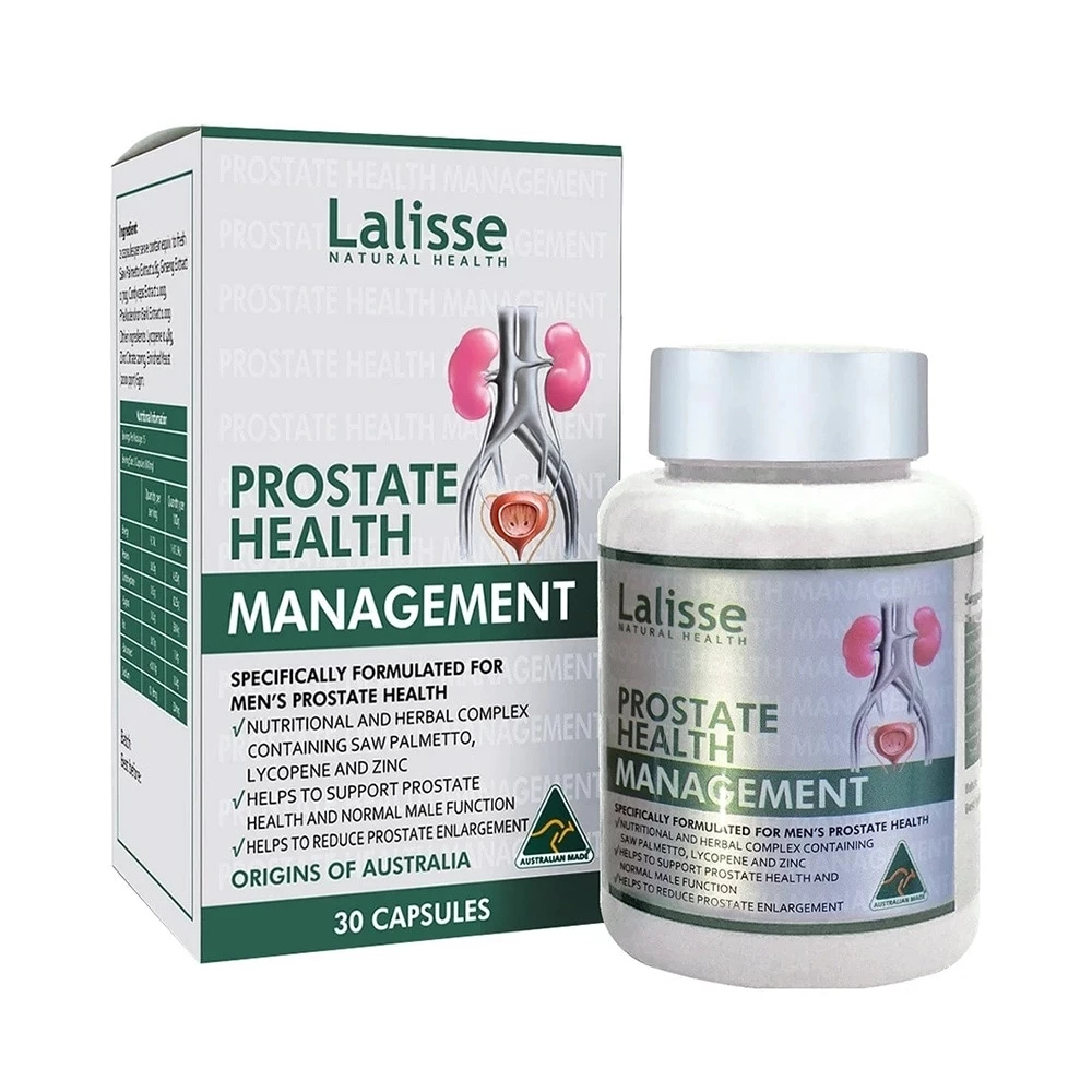 Lalisse Prostate Health Management - Giảm Các Triệu Chứng Của Phì Đại Tuyến Tiền Liệt (Hộp 30-100 Viên)