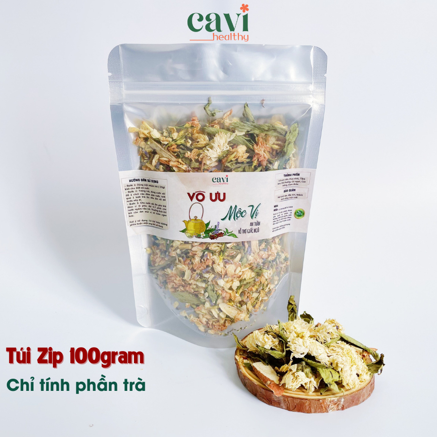 Trà An Thần, Hỗ Trợ Mất Ngủ, Ngủ Ngon,Trà Vô Ưu Mộc Vị Lọ 100g, Quà Tặng Sức Khỏe