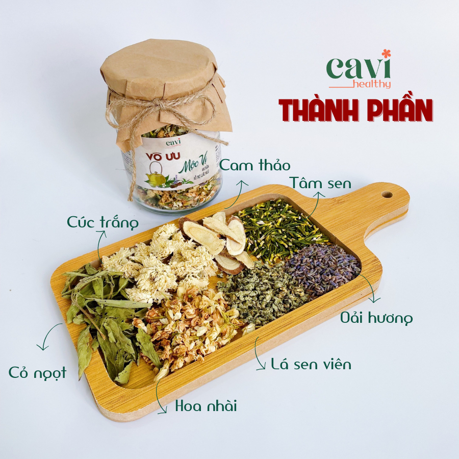 Trà An Thần, Hỗ Trợ Mất Ngủ, Ngủ Ngon,Trà Vô Ưu Mộc Vị Lọ 100g, Quà Tặng Sức Khỏe