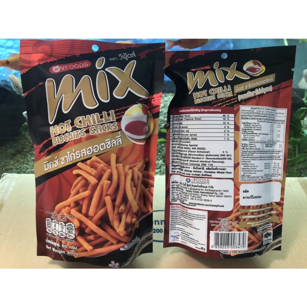 Bánh Que Cọng Mix  Thái Lan Vị Cay Stick Biscuit HOT CHILLI