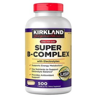 Viên uống bổ sung vitamin nhóm b kirkland super b-complex 500 viên quatangme