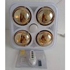 Đèn sưởi nhà tắm Kohn Braun BU04G  - 4 bóng âm trần + điều khiển + thông gió