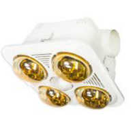 Đèn sưởi nhà tắm Kohn Braun BU04G  - 4 bóng âm trần + điều khiển + thông gió