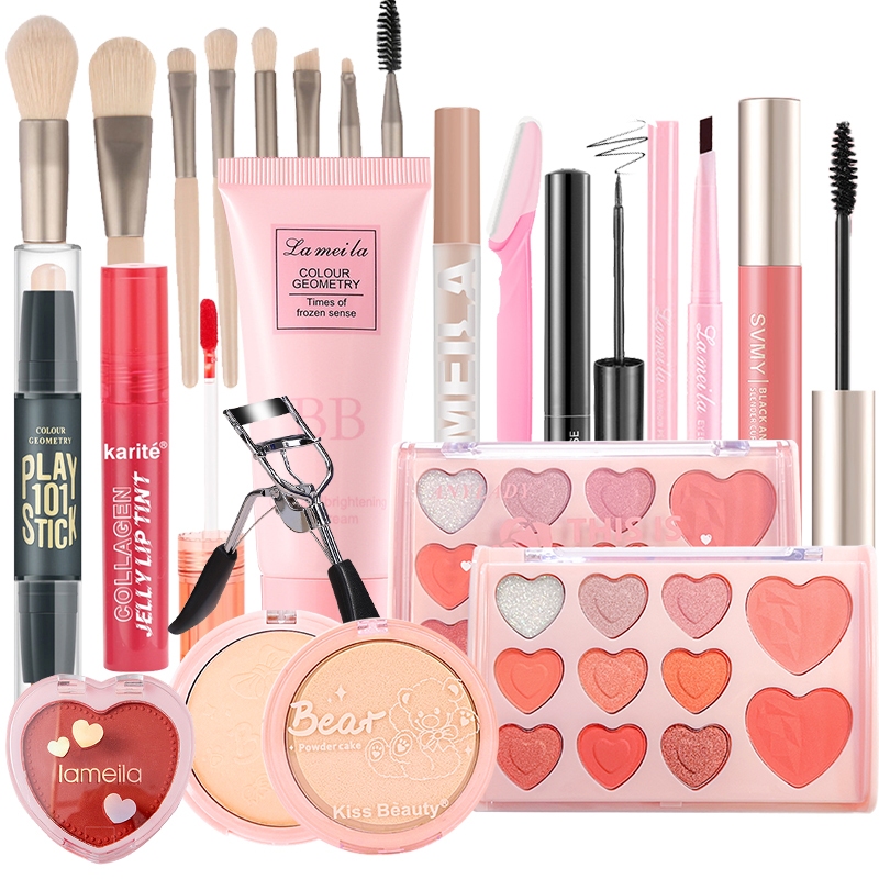 Bộ trang điểm đầy đủ 13 món dành cho người mới make up cơ bản từ a-z set trang điểm mini cá nhân KB-13JT-E01