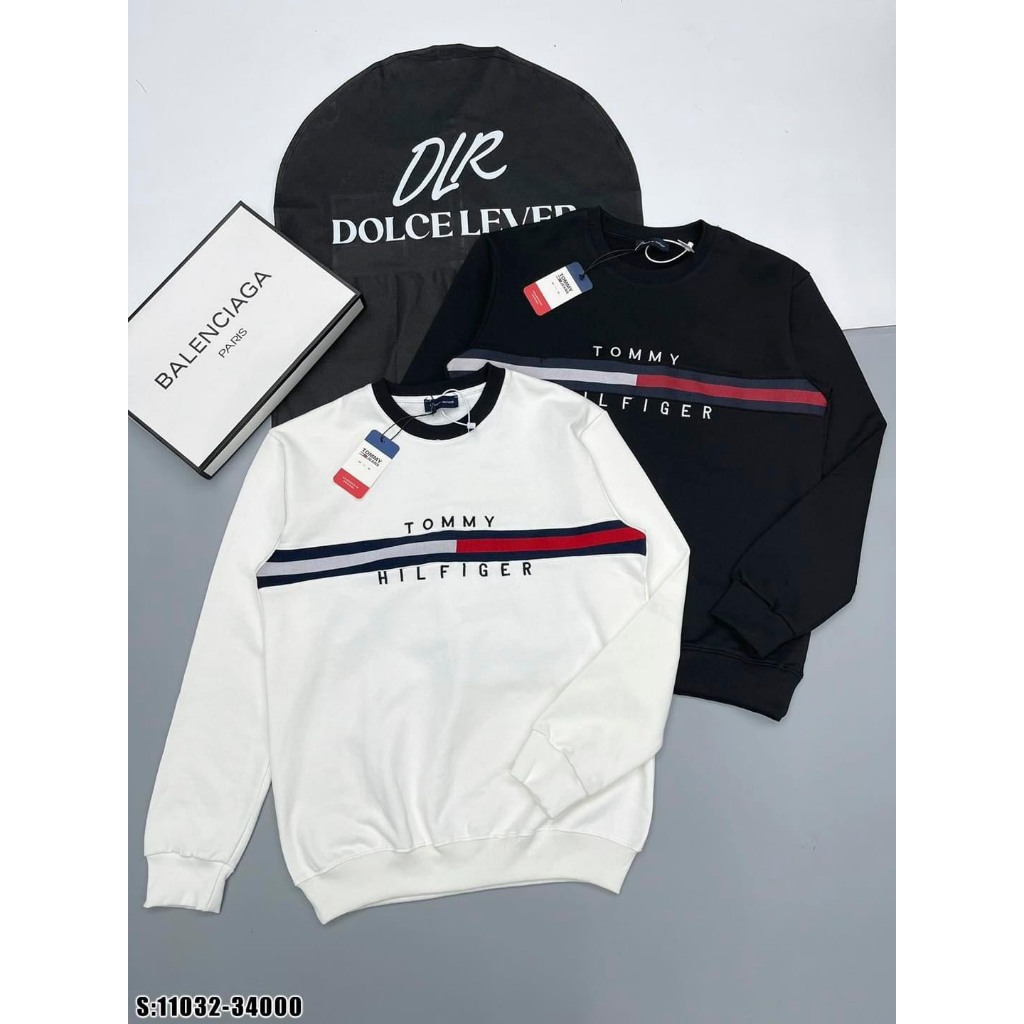 Áo Thun Nam Đen Dài Tay Phối Tú Kèm Khóa Cực Đẹp