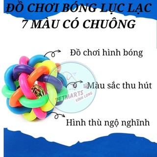Đồ Chơi Bóng 7 Màu Có Lục Lạc Cho Chó Mèo