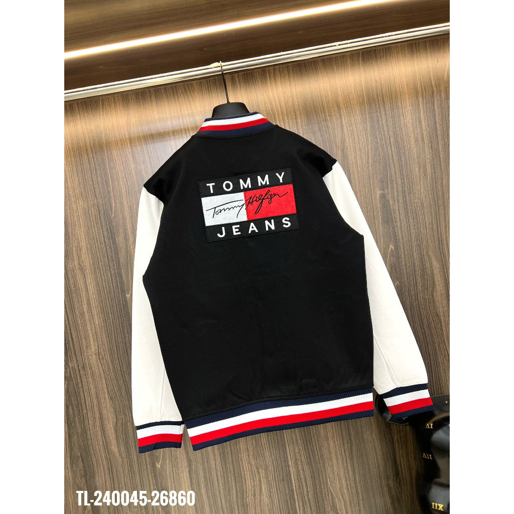 Áo khoác bomber Tommy thêu bảng thiết kế hot trend Nam nữ New 2023