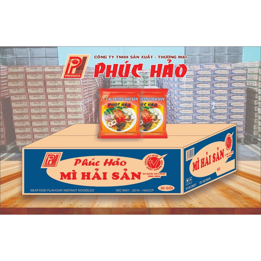 Mì Hải Sản Phúc Hảo - 30 gói - 60 gr