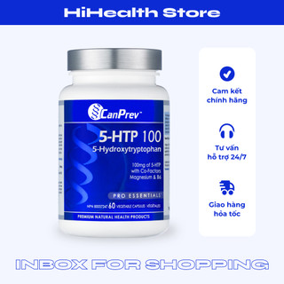 Canprev 5 HTP 100mg Hỗ trợ cải thiện sức khỏe giảm căng thẳng và suy nhược thần kinh 60 viên nang 