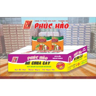 (Mua 1 thùng mì tặng 1 tô mì) MÌ CHUA CAY PHÚC HẢO - 30 GÓI - 75 gr(Hàng dễ vỡ xin vui lòng nhẹ tay)