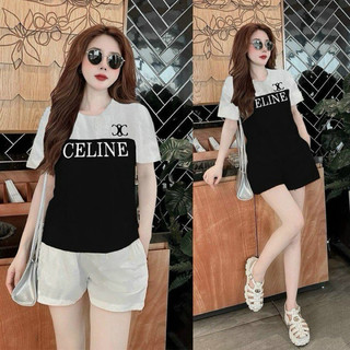 Set bộ short cotton thêu cao cấp