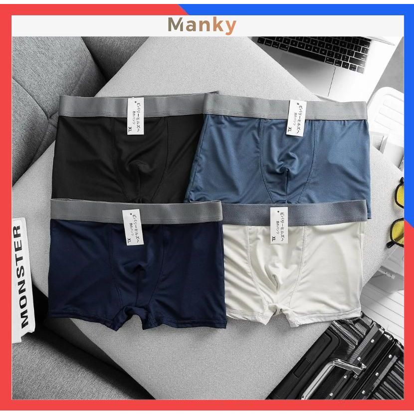 Quần Lót Nam Boxer Chất Thun Lạnh Co Giãn, Quần Sịp Đùi Nam Thấm Hút Thoáng Mát Sdn02 - MANKY