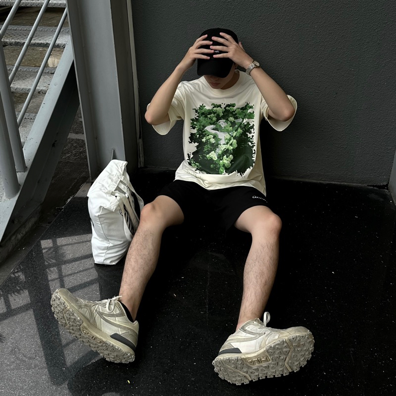 Áo thun local brand cổ tròn Uncle M cotton 100% nam nữ Unisex in lụa trame - Hope tee