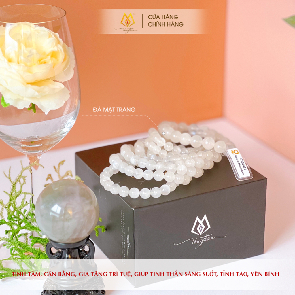 Vòng Tay Moonstone VIP giúp tinh thần sáng suốt, tỉnh táo, sáng tạo, yên bình