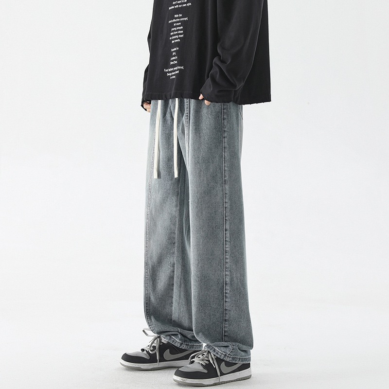 Quần jean xuông, quần jean baggy xuông nam nữ unisex hotren mới