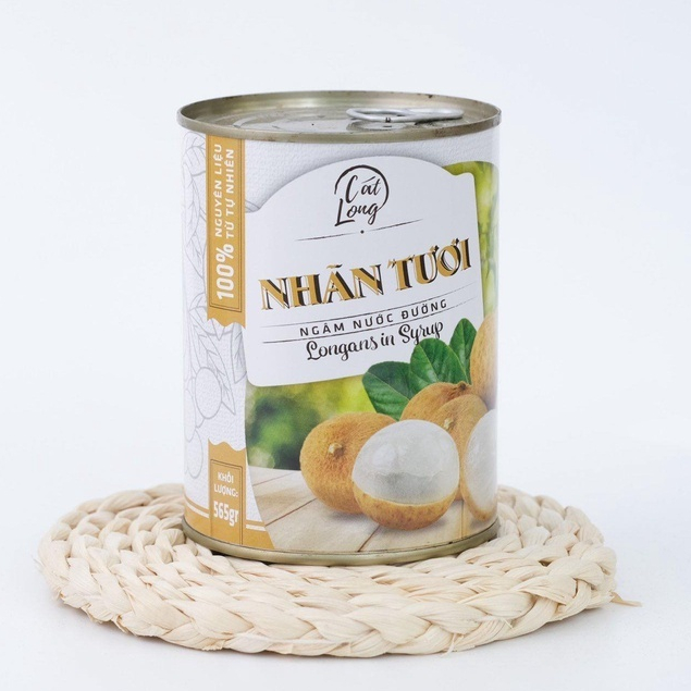 Nhãn Tươi Ngâm Nước Đường Cát Long nhãn hiệu Asia Home 565 Gram, Cam Kết Hàng Chất Lượng