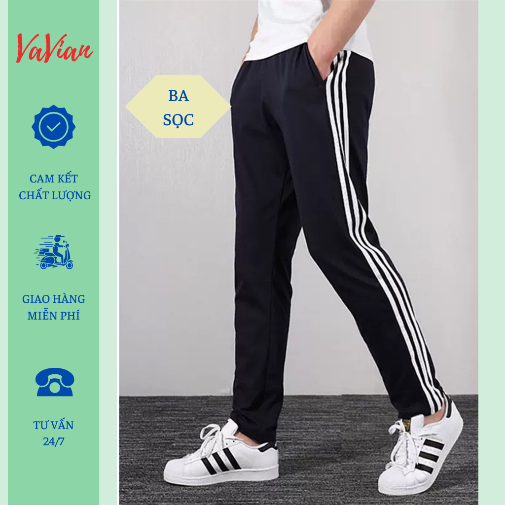 Quần thể thao nam nữ, quần jogger phong cách thể thao chất thun poly thoáng mát