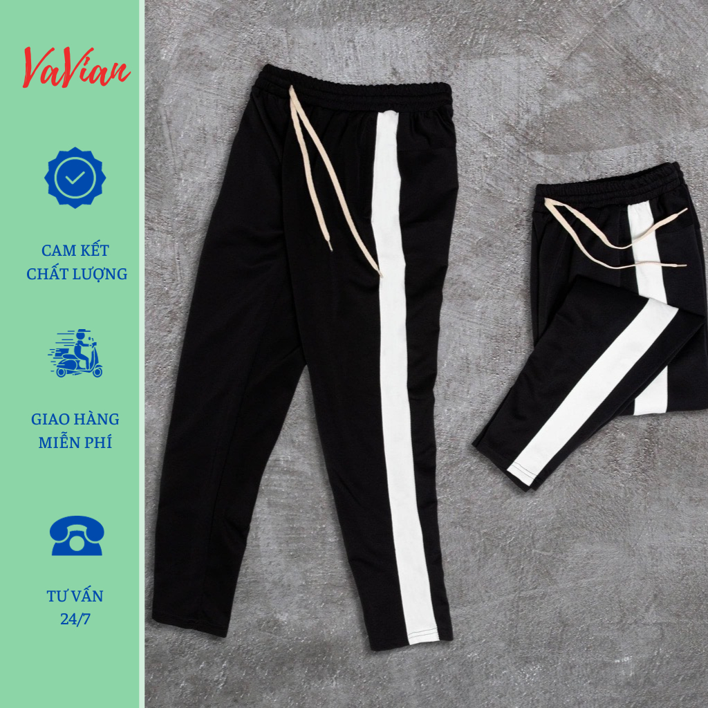 Quần thể thao nam nữ, quần jogger phong cách thể thao chất thun poly thoáng mát