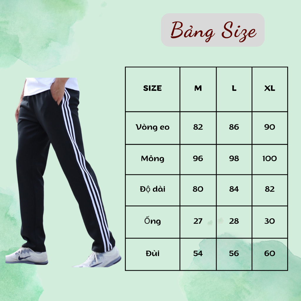 Quần thể thao nam nữ, quần jogger phong cách thể thao chất thun poly thoáng mát