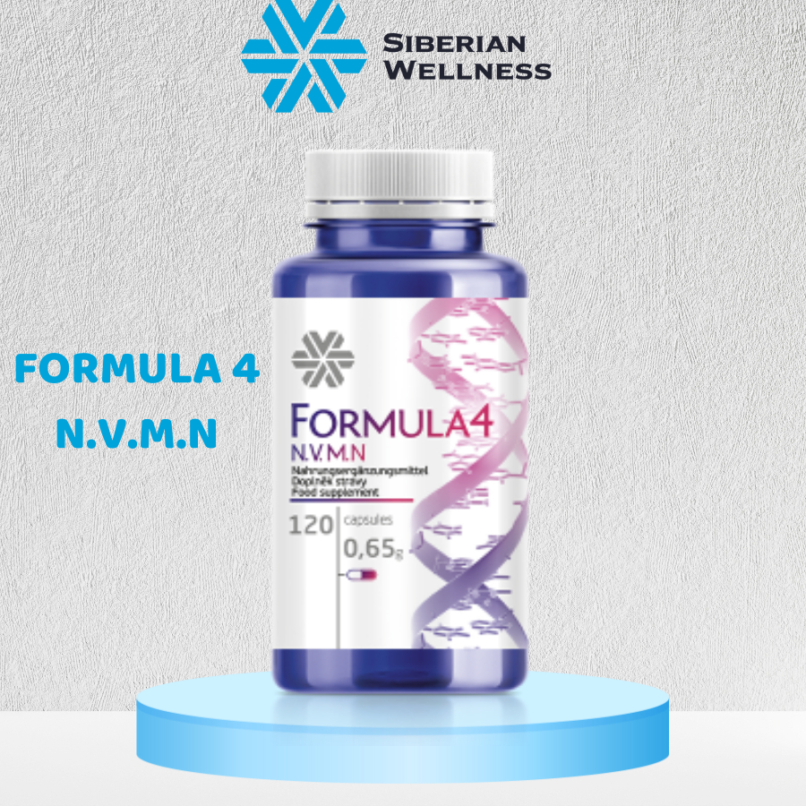 Novomin - Siberian Wellness - Fomula4 - Viên uống chống oxy hóa, phục hồi tế bào khỏe mạnh - Hộp 120 viên