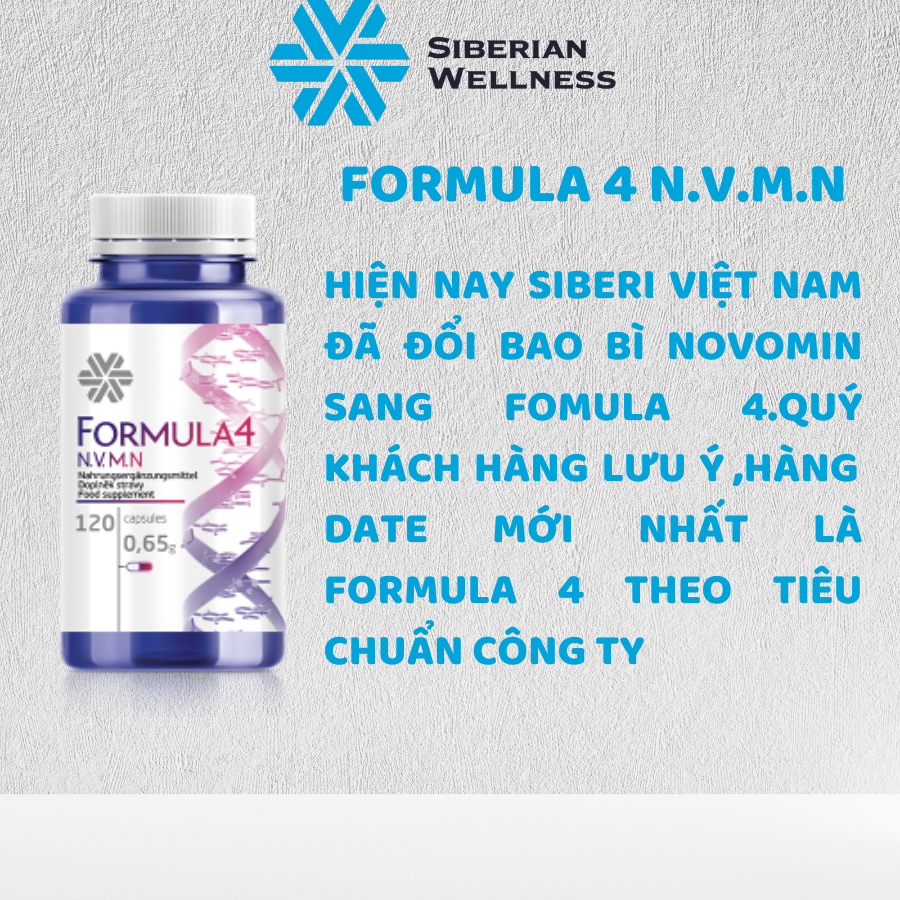 Novomin - Siberian Wellness - Fomula4 - Viên uống chống oxy hóa