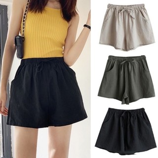 Quần short nữ chất đũi, quần đùi đũi nữ mặc mùa hè thoáng mát