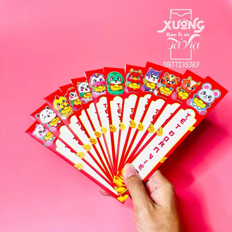 Mẫu mới 2024 Bao Lì Xì Gieo Quẻ May Mắn Bao lì xì quẻ, lì xì độc lạ, bao lì xì giáp thìn, bao lì xì trend