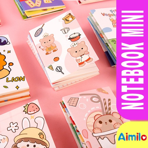 Aimilo - Số tay ghi chép cầm tay, số tay mini nhỏ hoạt hình dễ thương, đồ văn phòng phẩm cho bé