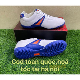 Giày Bóng Đá Chính Hãng Thăng Long Thashoco, Giày Bata Trắng Đinh TF Sân Cỏ Nhân Tạo Khâu Full Đế 100%