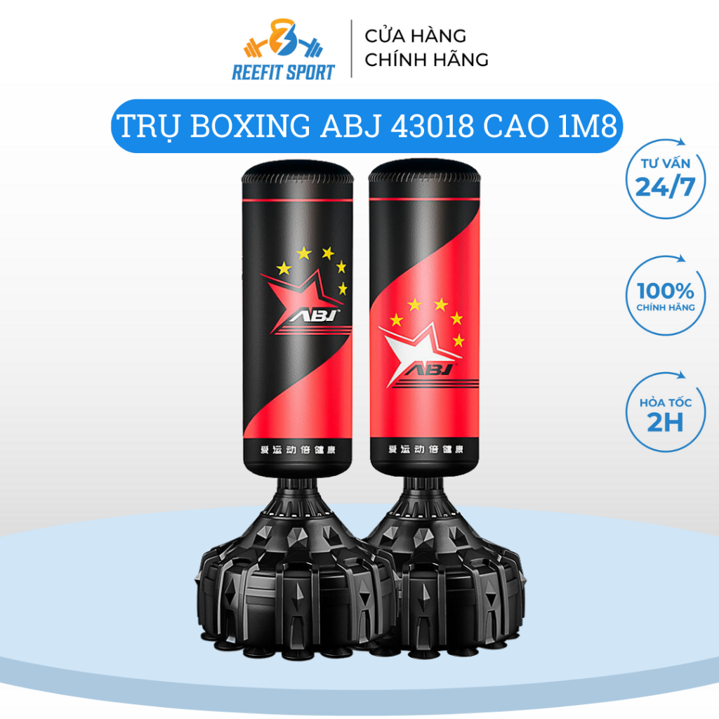 Bao trụ đấm bốc boxing tự đứng 3 sao ABJ 43018 cao 1m8 hàng nhập khẩu cao cấp
